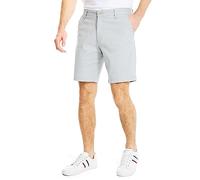 Nautica Men's Classic Fit Flat Front Stretch Solid Chino Deck Short, True Quarry, 42W