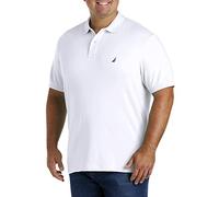 Nautica Men's Classic Fit Short Sleeve Solid Performance Deck Polo Shirt, Bright White, 6X Big
