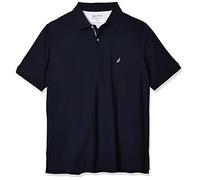 Nautica Mens Classic Fit Short Sleeve Solid Performance Deck Polo Shirt, Navy, X-Large Tall US