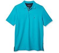 Nautica Men's Classic Fit Short Sleeve Solid Performance Deck Polo Shirt, Tropic Wave, LT Tall