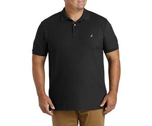Nautica Mens Classic Fit Short Sleeve Solid Performance Deck Polo Shirt, True Black, XX-Large Tall US