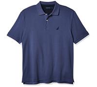 Nautica Men's Classic Fit Short Sleeve Solid Soft Polo Shirt, Blue Indigo Solid, Medium