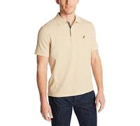 Nautica Men's Classic Short Sleeve Solid Polo Shirt, Coastal Camel Heather, XX-Large