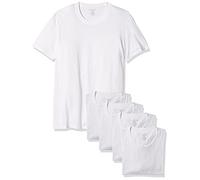 Nautica Men's Cotton Crew Neck T-Shirt-Multi Packs, White- 5 Pack, XL