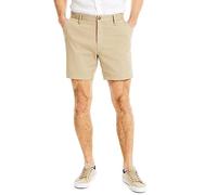 Nautica Men's Cotton Twill Flat Front Stretch Chino Short, True Khaki, 35W