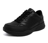 Nautica Men's Non Slip Food Service Work Shoes Lace-Up and Slip-On-Nile-Black-8.5