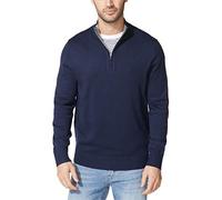 Nautica Men's Quarter-Zip Sweater Suéter, Azul Marino, M para Hombre
