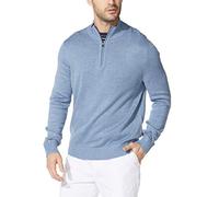 Nautica Men's Quarter-Zip Sweater Suéter, Deep Anchor Heather, XL para Hombre