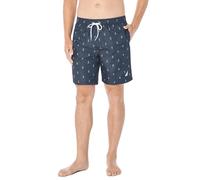 Nautica Men's Quick Dry All Over Classic Anchor Print Swim Trunk, Navy, Small