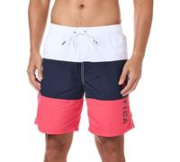 Nautica Men's Quick Dry Classic Logo Tri-Block Series Swim Trunk