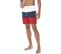 Nautica Men's Quick Dry Classic Logo Tri-Block Series Swim Trunk