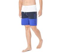 Nautica Men's Quick Dry Classic Logo Tri-Block Series Swim Trunk