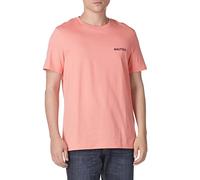 Nautica Men's Short Sleeve Crew Neck T-Shirt, Pale Coral Solid, Small