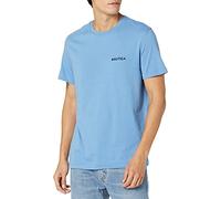 Nautica Men's Short Sleeve Crew Neck T-Shirt, Rivieria Blue Solid, Medium