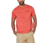 Nautica Men's Short Sleeve Solid Crew Neck T-Shirt, Sunbaked Red, X-Large