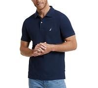 Nautica Men's Slim Fit Short Sleeve Solid Polo Shirt, Navy, X-Large