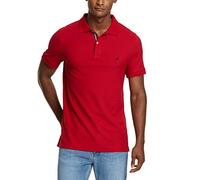 Nautica Men's Slim Fit Short Sleeve Solid Polo Shirt, Red, X-Large