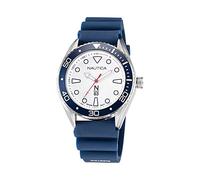 Nautica Men's Stainless Steel Quartz Silicone Strap, Blue, 22 Casual Watch (Model: NAPFWF115)