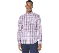 Nautica Men's Wrinkle Resistant Long Sleeve Button Front Shirt, Dreamy Coral, Large