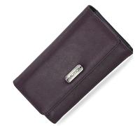Nautica Money Manager RFID Women's Wallet Clutch Organizer (Plum)