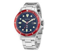 Nautica N83 NAPCBS308 Cocoa Beach - Reloj de pulsera de acero inoxidable para hombre, tono plateado/azul/SST, tono plateado/azul/SST, pulsera, Tono plateado/azul/sst, pulsera