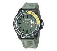 Nautica NAPFWF304 Finn World - Reloj militar de trigo verde con correa de fibra de poliuretano para hombre, Verde, Moderno