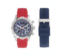 Nautica NST NAPNSS605 - Reloj de Pulsera de Silicona para Hombre, Color Rojo y Azul