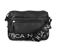 Nautica Nylon Bean Crossbody/Belt Bag with Adjustable Shoulder Strap, Black, Negro