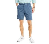 Nautica Pantalones Cortos Chinos de Ajuste clásico para Hombre, con Parte Delantera Plana, elásticos, Color Liso, de 21,5 cm, Azul (Blue Indigo), 42
