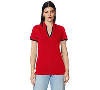 Nautica, Polo de algodón elástico para Mujer, Rojo, Large