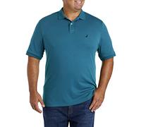Nautica Polo de algodón Suave y de Manga Corta para Hombre, Azul Cargo, 3XL