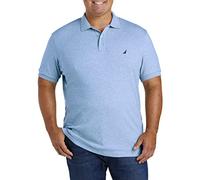Nautica Polo de algodón Suave y de Manga Corta para Hombre, Deep Anchor Heather, 1X/Grande
