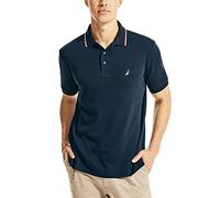 Nautica Men's Big and Tall Classic Fit Short Sleeve Solid Tipped Collar Soft Polo Shirt