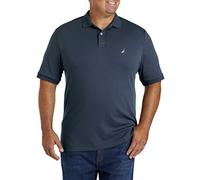 Nautica Polo de Manga Corta para Hombre con Cuello de Doble Punta, Marino, Large
