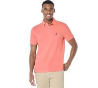 Nautica Polo de piqué de algodón elástico de Manga Corta para Hombre, Coral pálido, Small