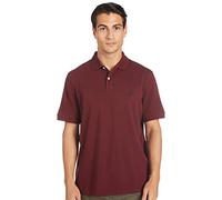 Nautica - Polo de piqué de Manga Corta para Hombre - Rojo - Medium