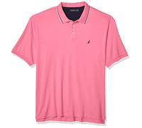 Nautica Polo Suave de Manga Corta para Hombre, Ajuste clásico, Cuello con Punta sólida, Clavel, 4XL