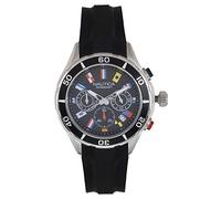 Nautica Reloj analógico de Cuarzo para Hombre con Correa de Silicona NAD16537G, Turquesa, Deporte