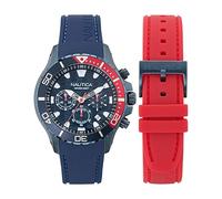 Nautica Reloj Analógico para Hombres de Cuarzo con Correa en Silicona NAPNSS505