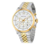 Nautica Reloj cronógrafo NCT Blue Ocean para Hombre, Dorado, Plateado, Blanco, Dorado y Plateado, Clásico