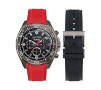 Nautica Reloj cronógrafo NCT Blue Sail para Hombre, Negro-Rojo/Negro/plomizo, Moderno