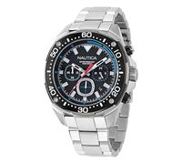 Nautica Reloj cronógrafo NCT Blue Sail para Hombre, Plata/Negro/Plateado, Moderno
