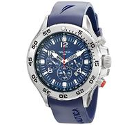 Nautica Reloj de Silicona de Resina de Cuarzo para Hombre, Banda de Resina Azul., Movimiento de Cuarzo