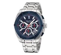 Nautica Reloj Tin Can Bay para Hombre, Plateado, Azul, Plateado, Moderno