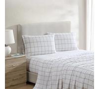 Nautica - Sábanas de Cama tamaño Queen, Juego de Ropa de Cama de percal de algodón Ligero con Fundas de Almohada a Juego, Frescas y Frescas, con certificación Oeko-Tex (Color Beige parcela)