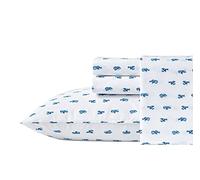 Nautica - Sábanas Individuales, Juego de Ropa de Cama de percal de algodón, decoración Costera del hogar, artículos Esenciales para el Dormitorio (Azul cloyster, Individual)