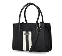 Nautica Sandy Jr. Top Handel Satchel con correa cruzada extraíble, jacquard negro, Jacquard negro