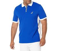 Nautica Short Sleeve Color Block Performance Pique Polo Shirt Camisa, Bright Cobalt, XL para Hombre