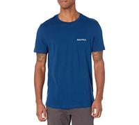 Nautica Short Sleeve Solid Crew Neck T-Shirt Camiseta, Azul (Estate Blue), XL para Hombre