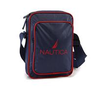 Nautica Shoulder Bag, Bolso Bandolera Unisex Adulto, Azul Marino y Rojo